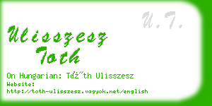 ulisszesz toth business card